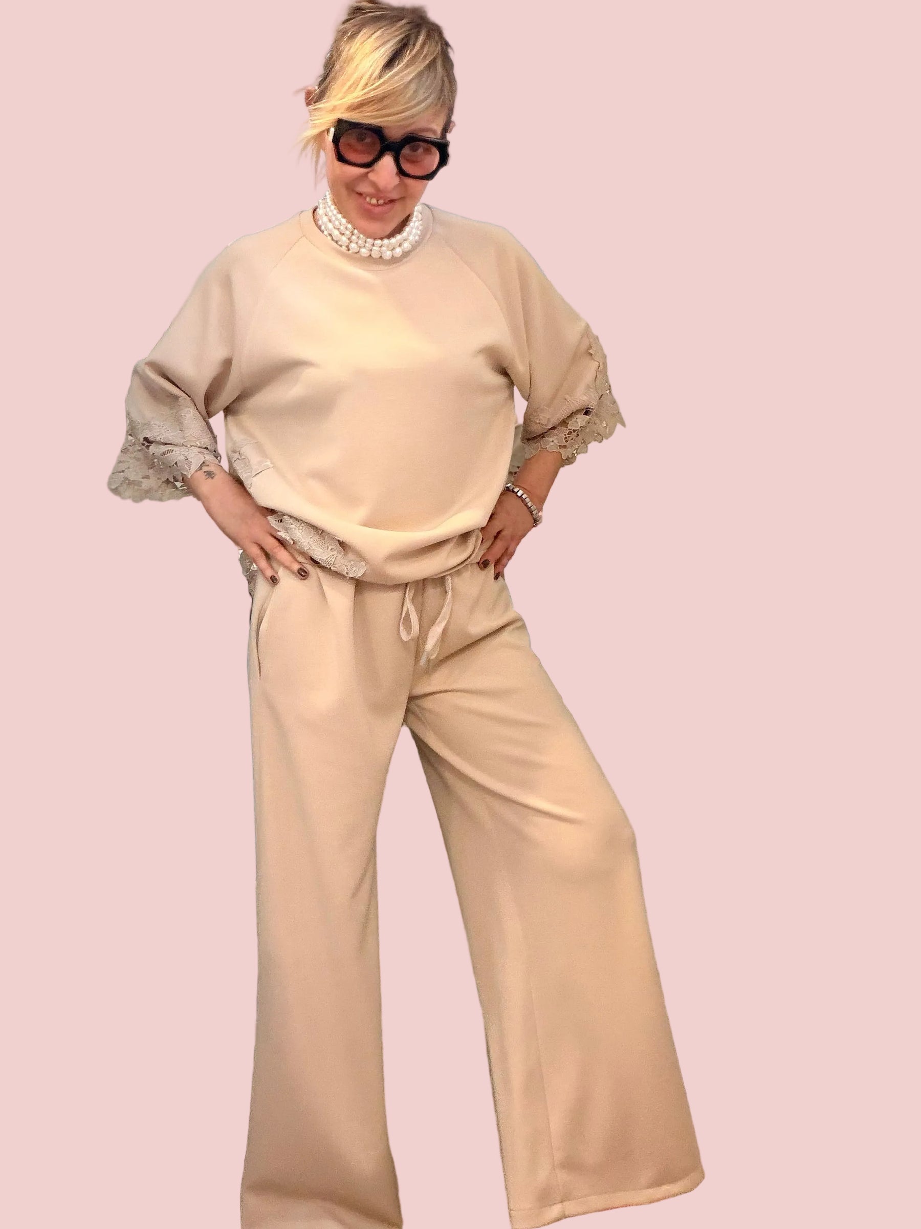 Pantaloni Palazzo  con Coulisse