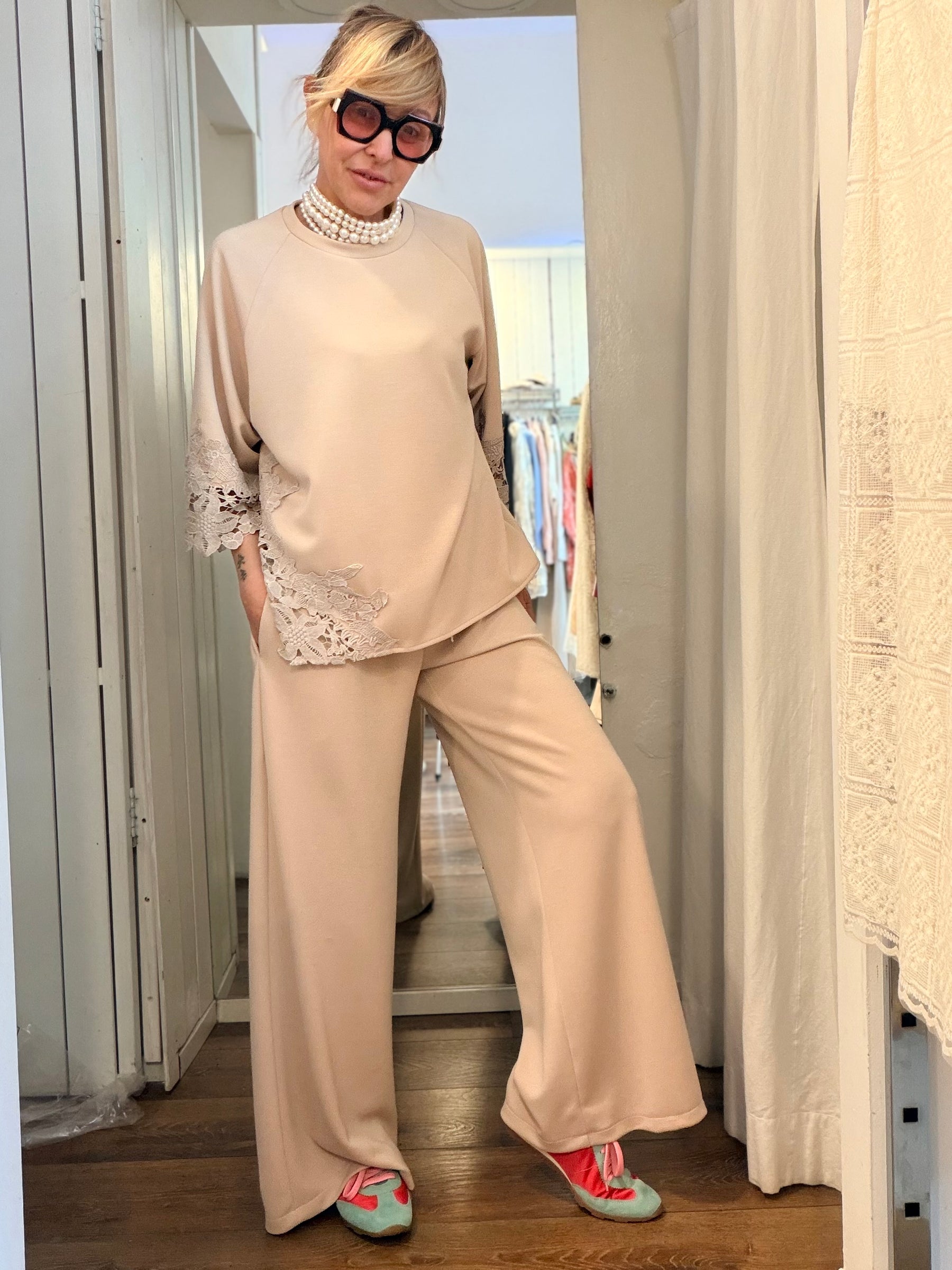 Pantaloni Palazzo  con Coulisse