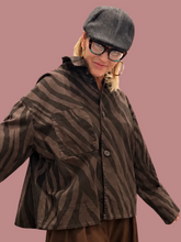 Giacca-camicia over fantasia zebrata