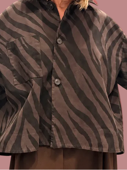 Giacca-camicia over fantasia zebrata