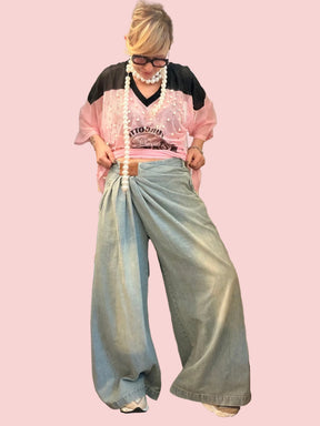 Jeans con risvolto