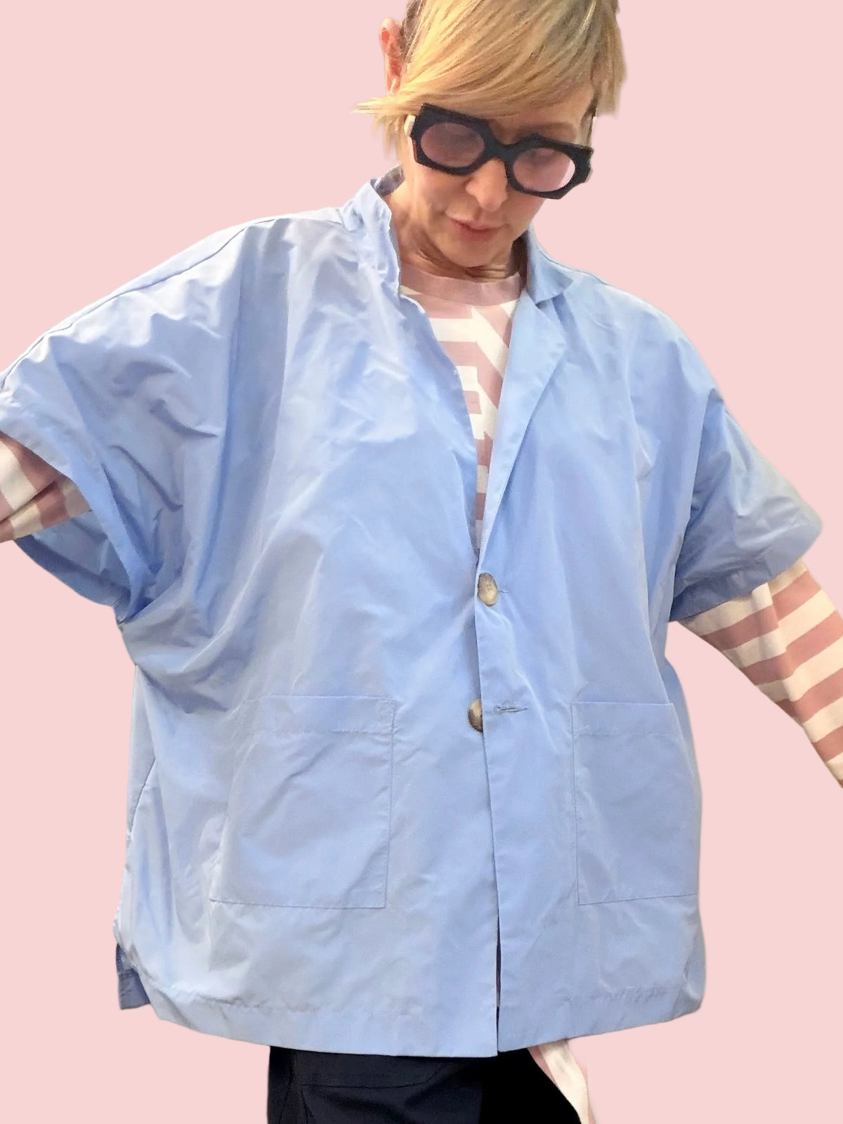 Giacca Workwear Azzurra Maniche Corte