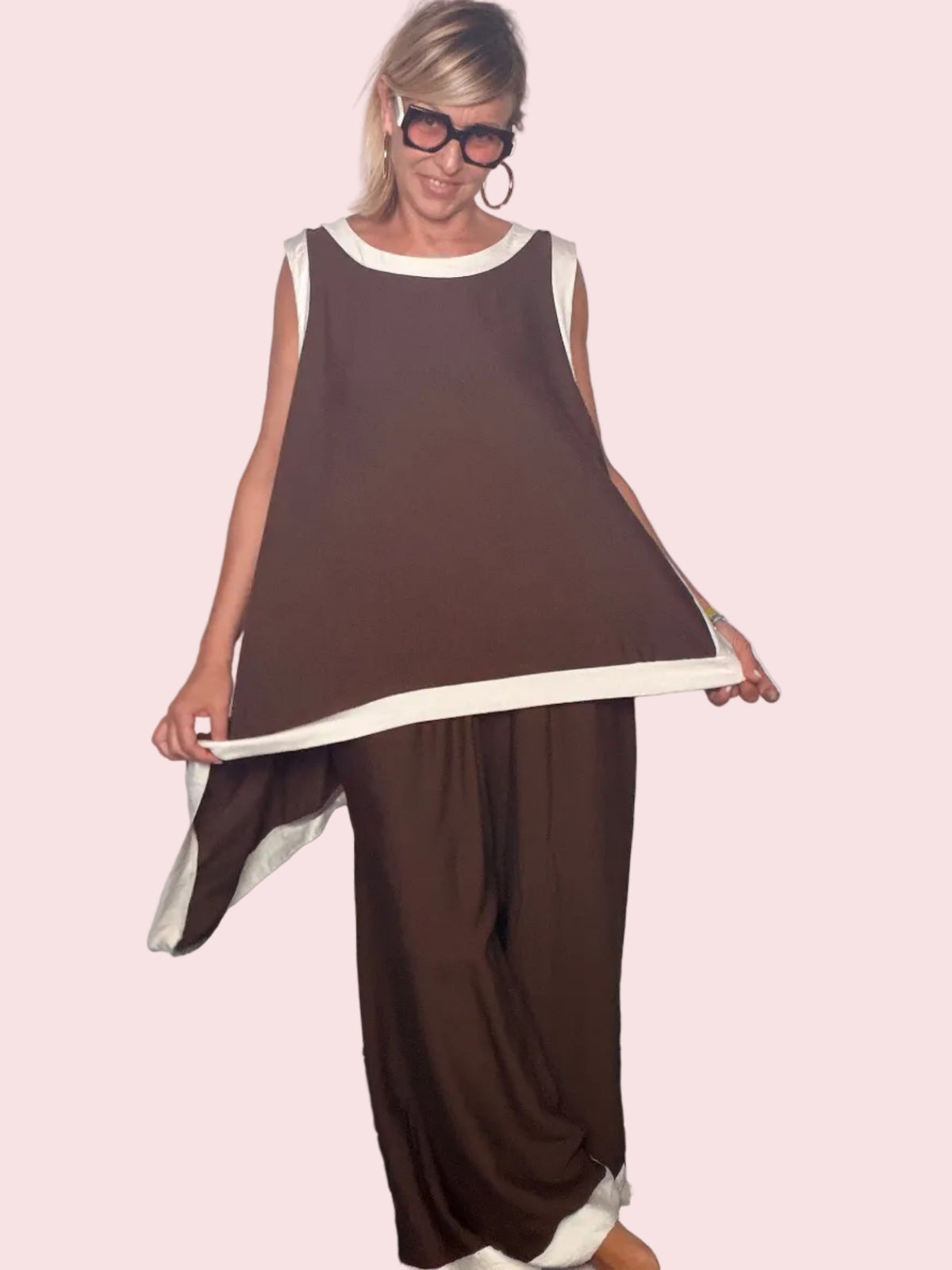 Completo Top Asimmetrico e Pantalone