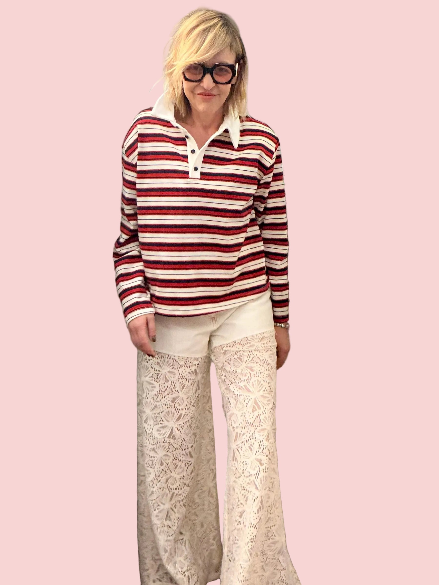 Jeans Palazzo in Pizzo