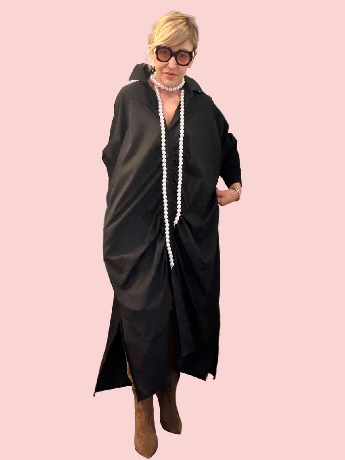 Abito Chemisier Oversize Nero