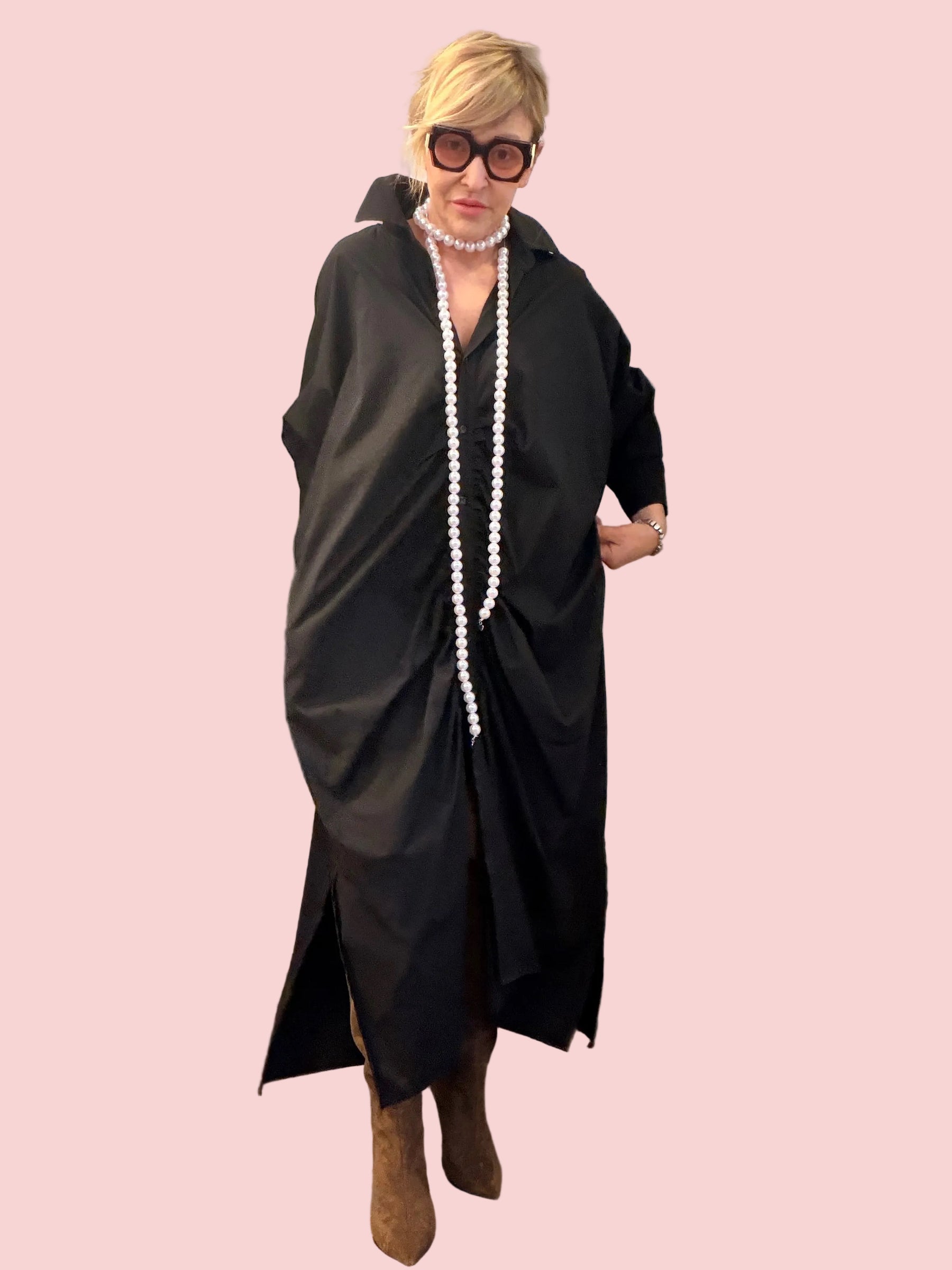 Abito Chemisier Oversize Nero