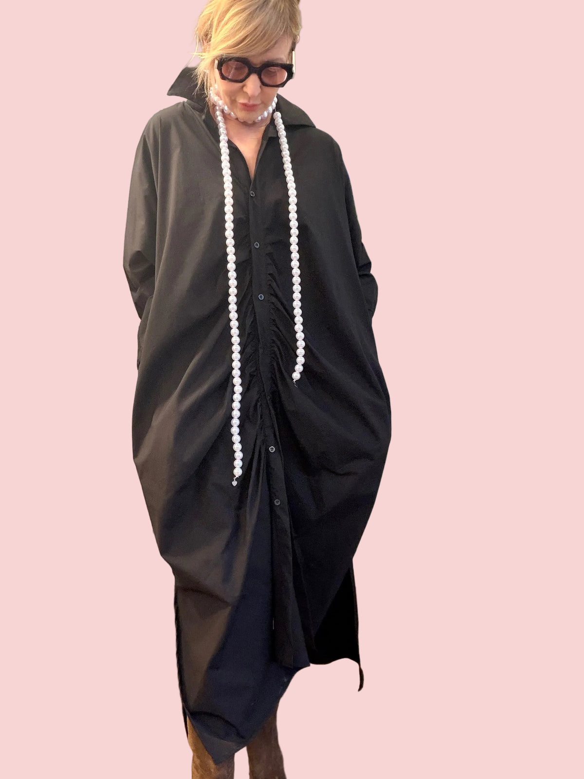 Abito Chemisier Oversize Nero