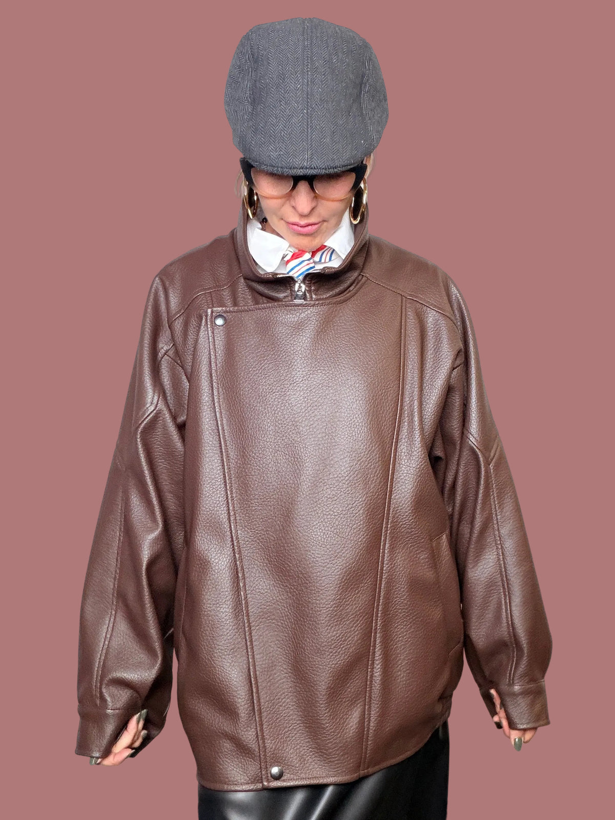 Chiodo oversize in ecopelle