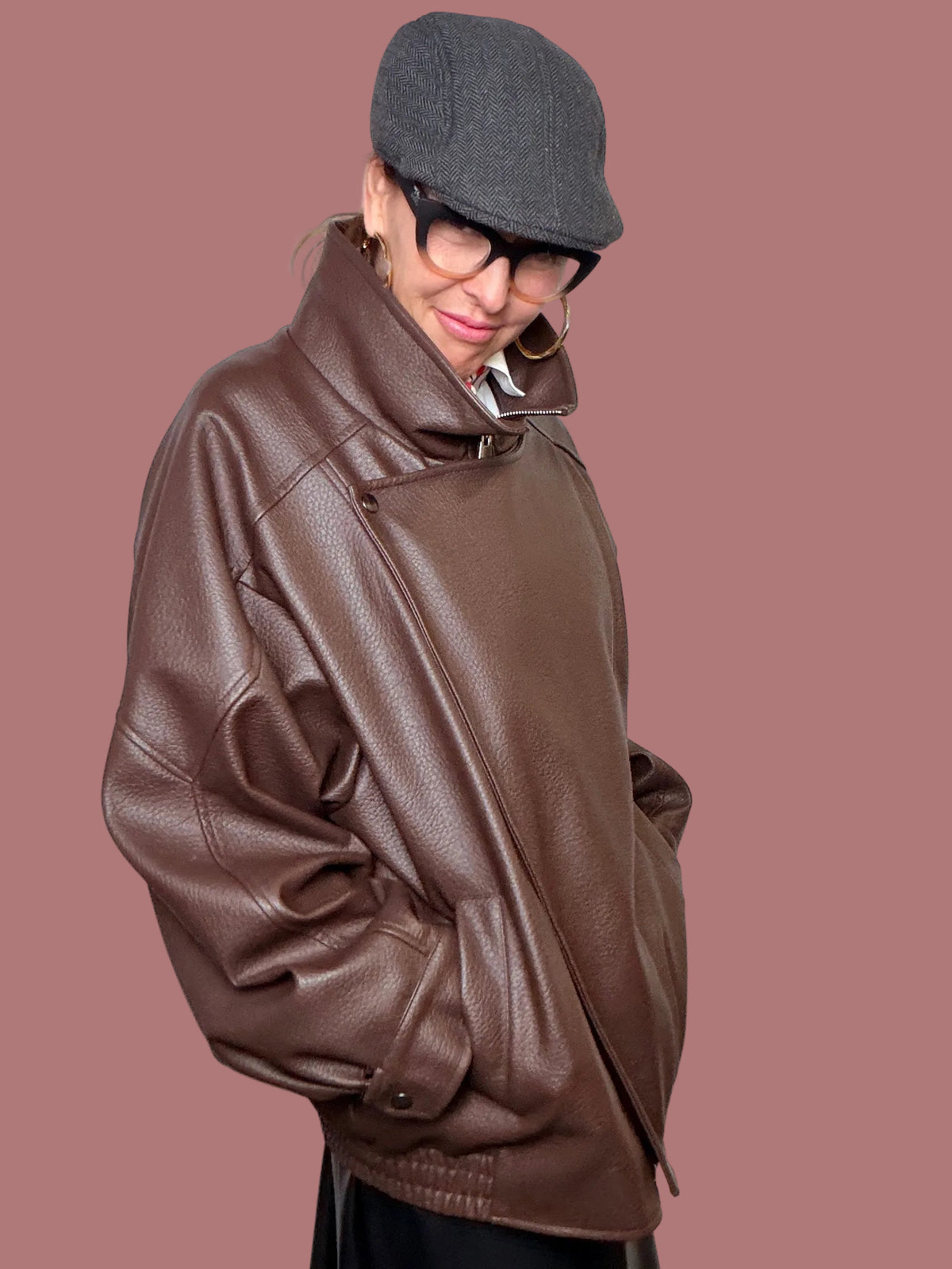 Chiodo oversize in ecopelle