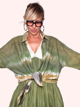 Camicia Oversize Tie-Dye — Verde Salvia