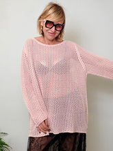 Maglia Oversize Traforata a Rete