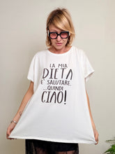 T-shirt Oversize con Scritta Ironica "La Mia Dieta"