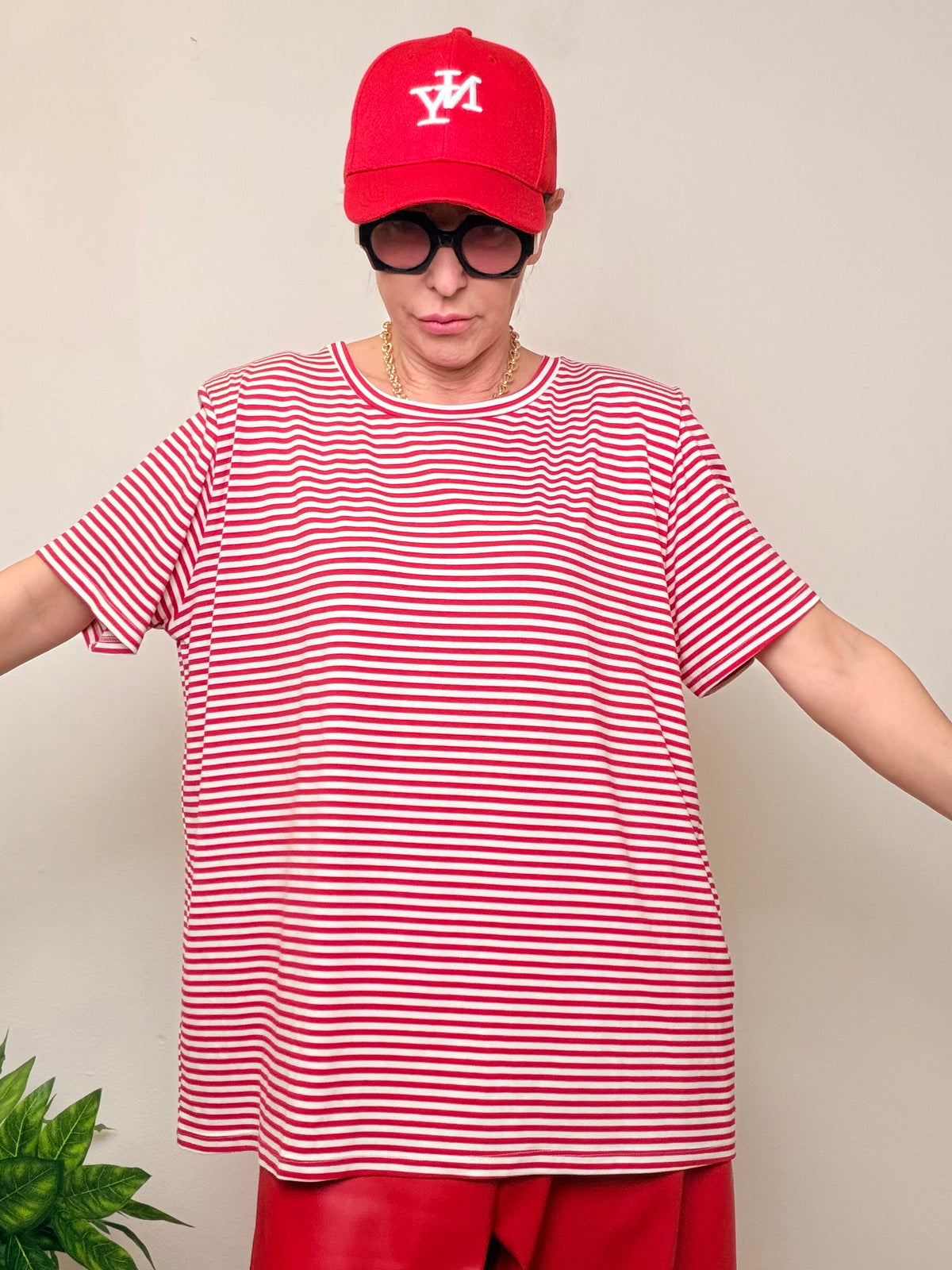 T-shirt Oversize a Righe Marinière