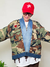 Giacca Oversize Militare Vintage Customizzata Denim