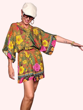 Completo Kimono Floreale Female