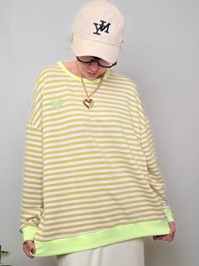 Felpa Oversize a Righe Marinière