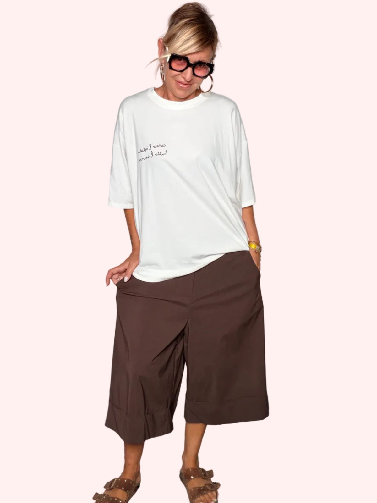 Bermuda in bengalina - outfit completo