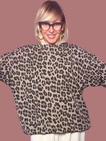 Felpa animalier con maxi stampa sul retro Female