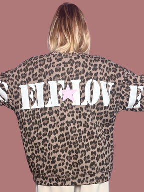 Felpa animalier con maxi stampa sul retro Female