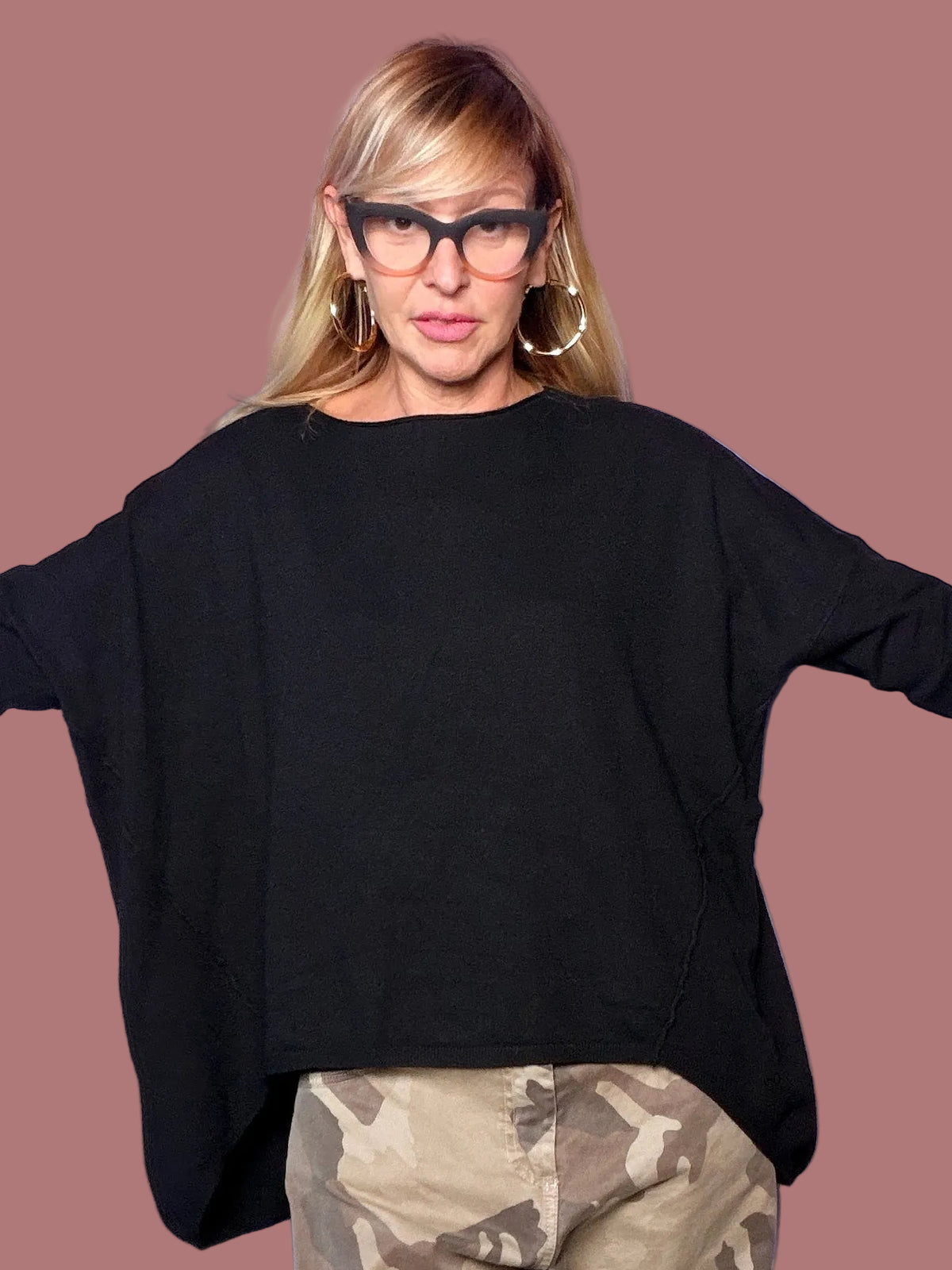 Maglia Scollo Barca Oversize | Taglia Unica