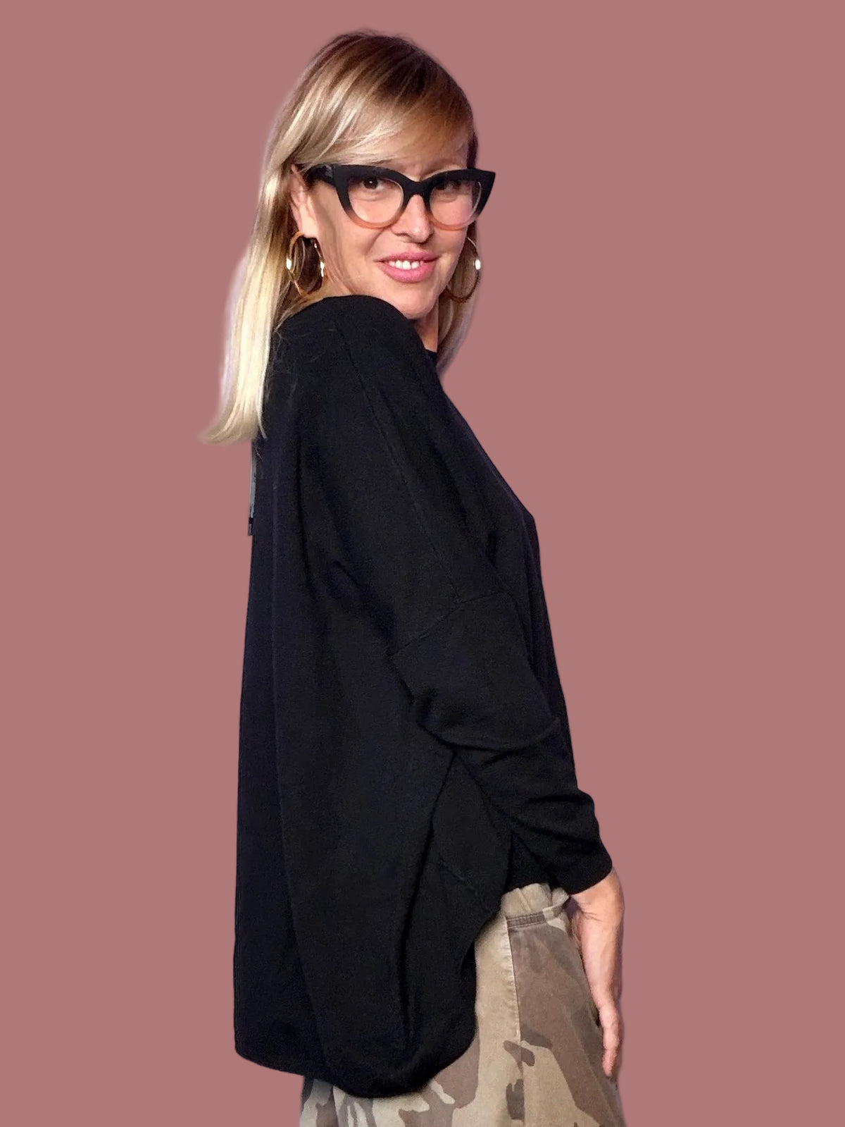 Maglia Scollo Barca Oversize | Taglia Unica