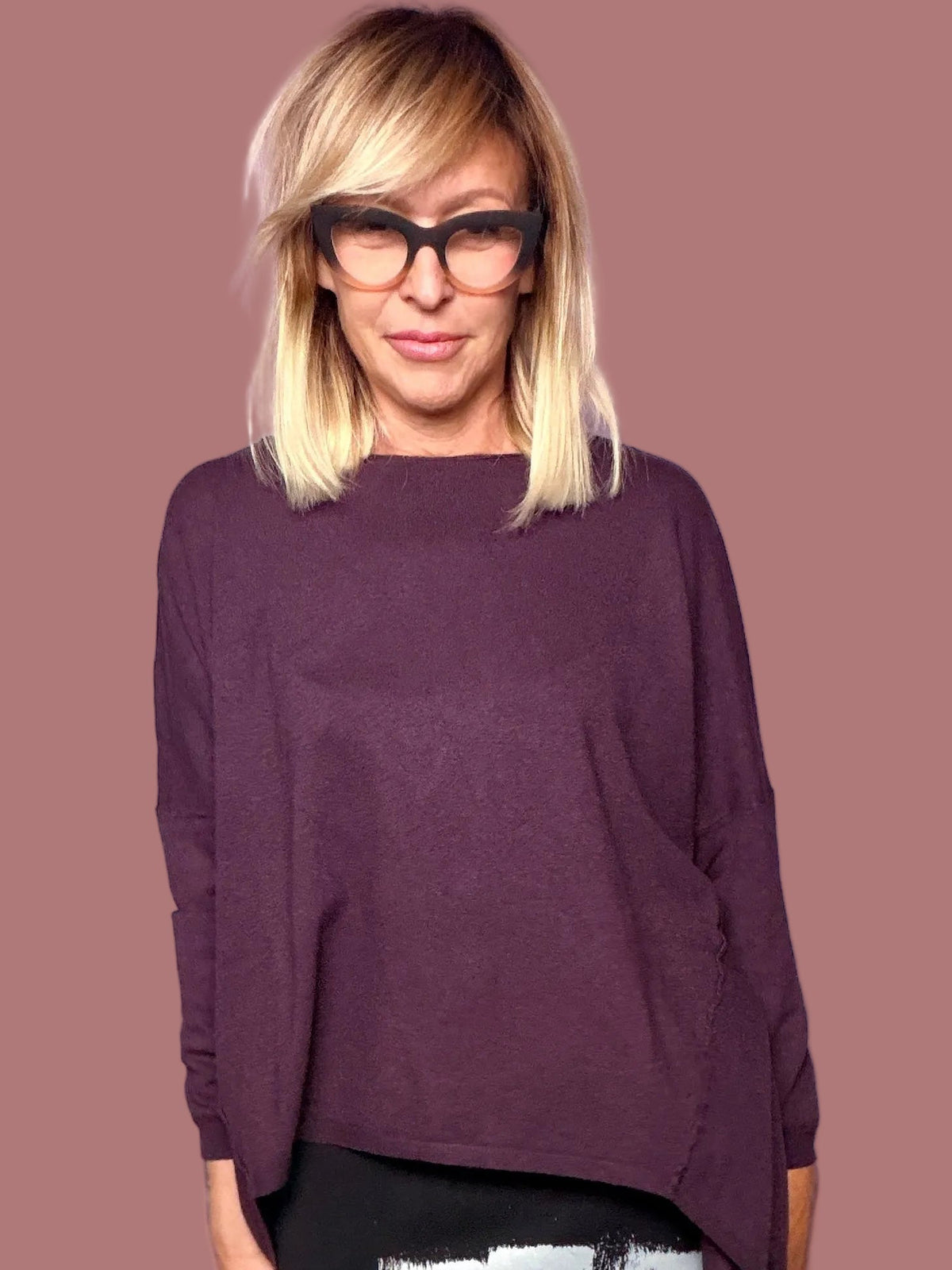 Maglia Scollo Barca Oversize | Taglia Unica