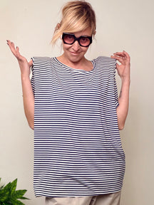 T-shirt Oversize a Righe Marinière