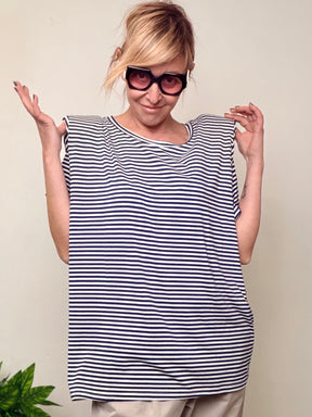 T-shirt Oversize a Righe Marinière