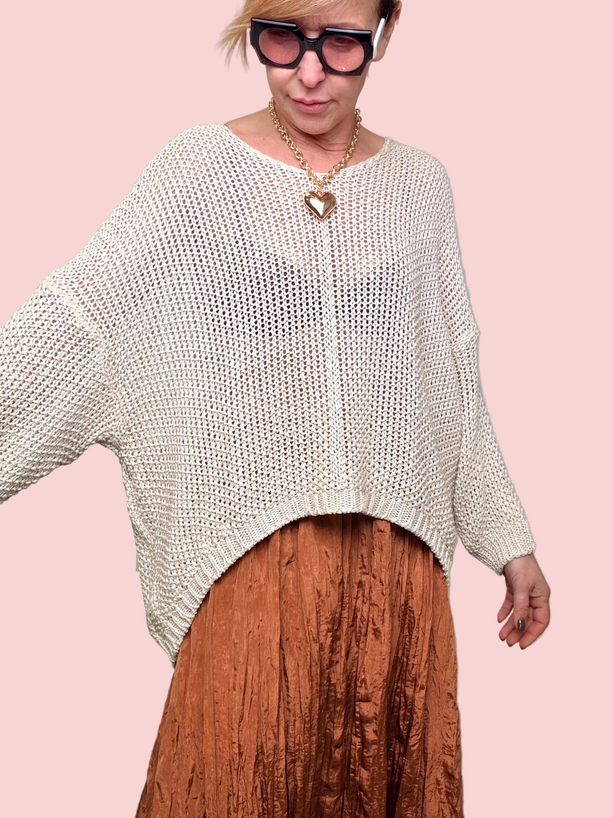 Maglia a Rete Oversize