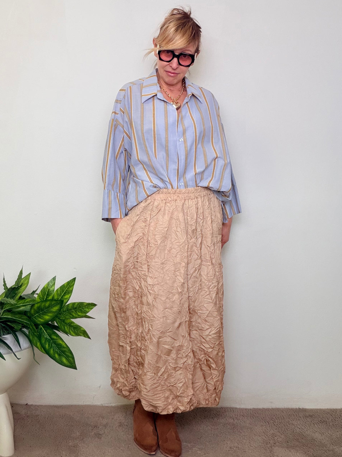 Camicia Over a Righe Easy Chic