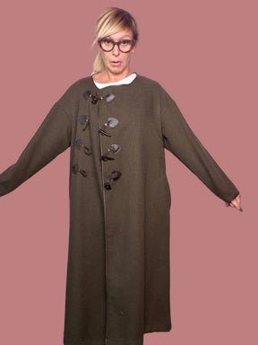Cappotto lungo con alamari Deja Vu