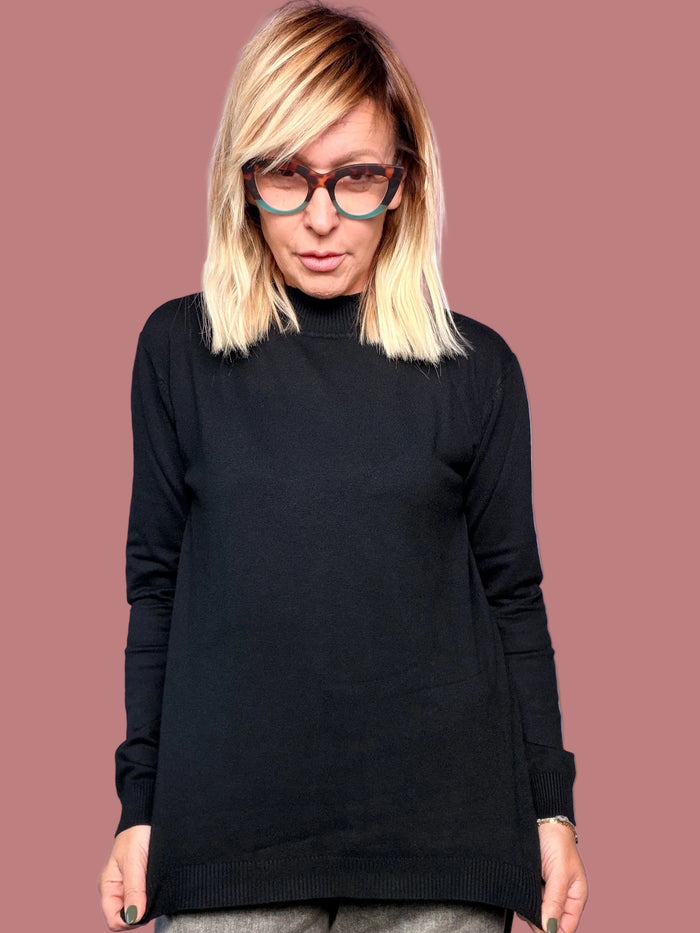 Maglia lupetto a mezzo collo