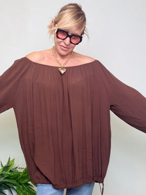 Camicia Off-Shoulder con Elastico