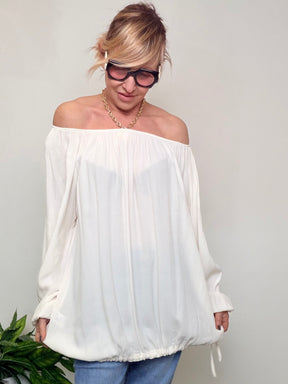 Camicia Off-Shoulder con Elastico