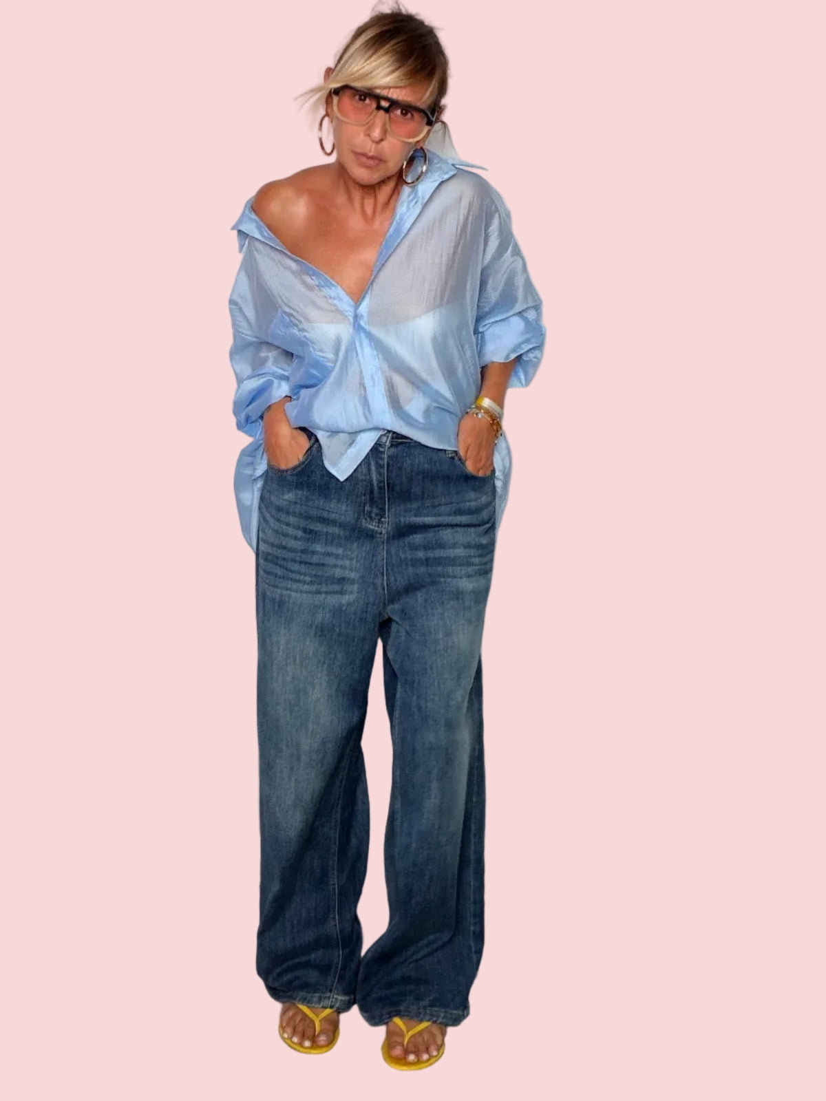 Jeans a gamba dritta - dettaglio vita