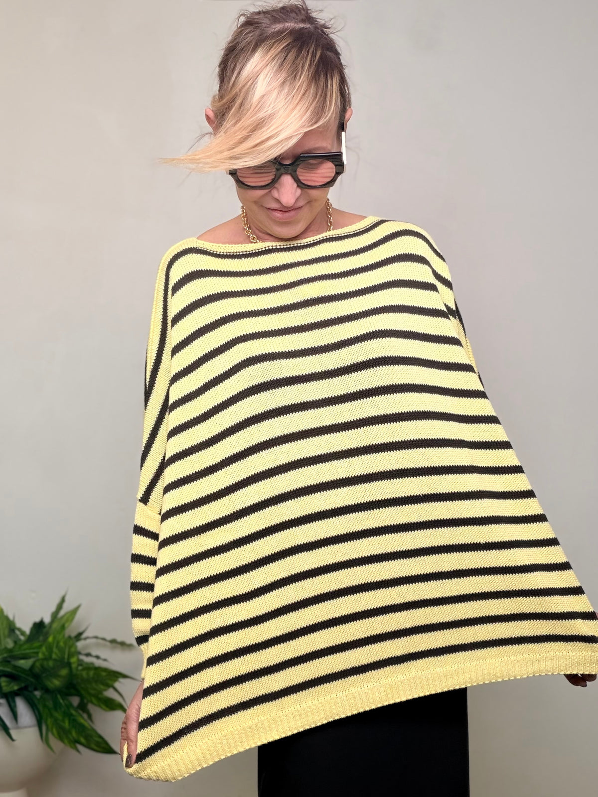 Maglia Oversize a Righe Marinière