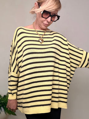Maglia Oversize a Righe Marinière