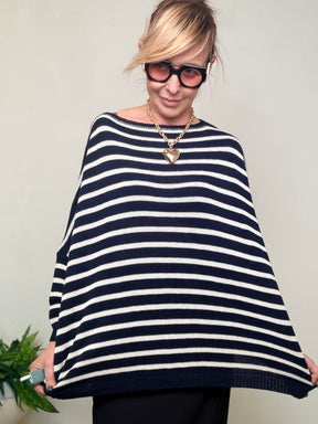 Maglia Oversize a Righe Marinière
