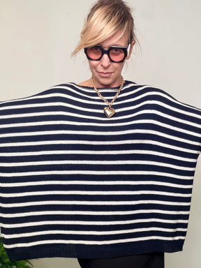 Maglia Oversize a Righe Marinière