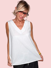 Top Trapezio in Tela Paracadute — Bianco / Nero / Marrone