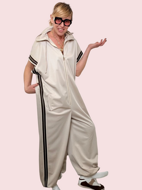 Tuta Sportiva con Bande Laterali a Contrasto