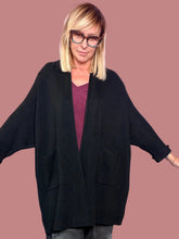 Cardigan over lungo con tasche Female