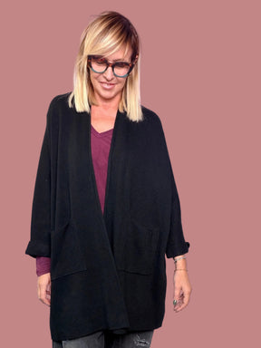 Cardigan over lungo con tasche Female