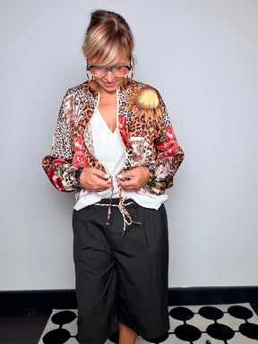 Bomber Stampa Animalier &amp; Floreale — FEMALE
