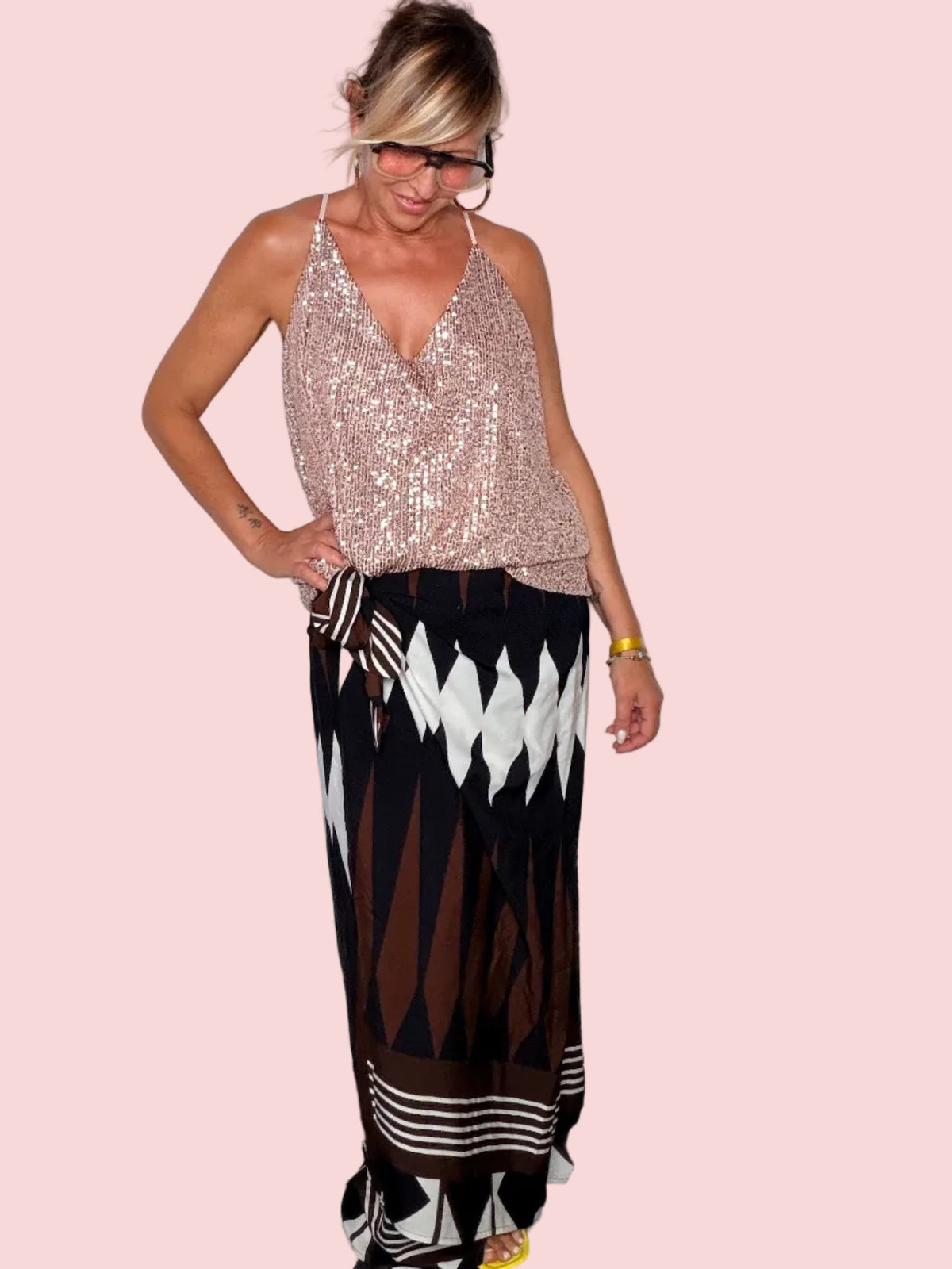 Gonna Pareo Stampa Chevron — SUSY STAR
