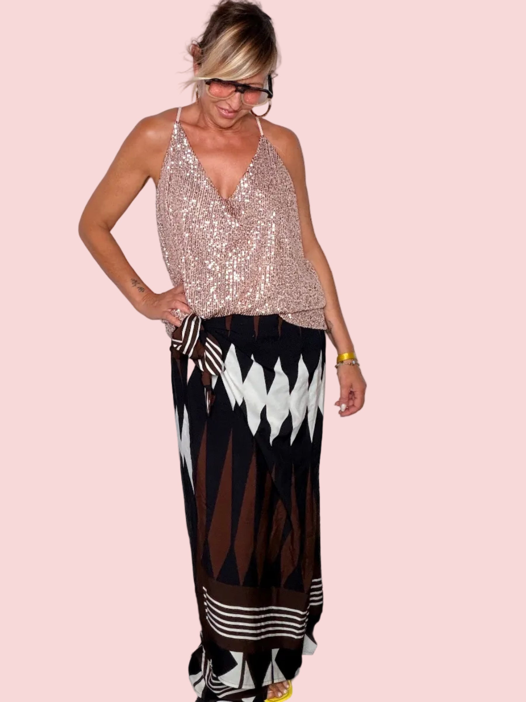 Gonna Pareo Stampa Chevron — SUSY STAR