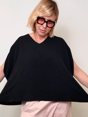 Maglia Filo Manica Calata Nera