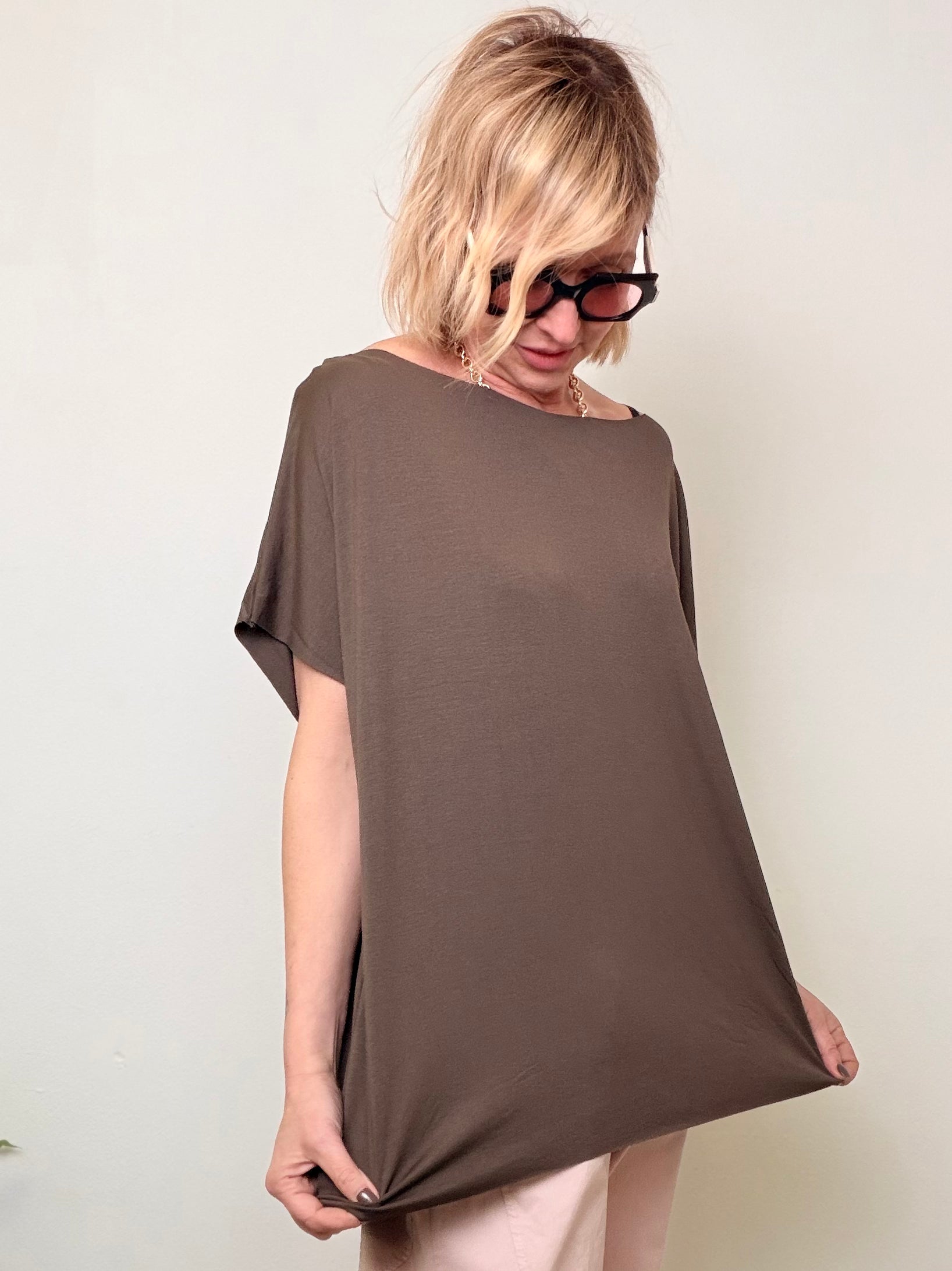 Top Kimono Taglio Vivo Over