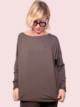 Maglia Over Taglio Vivo moro