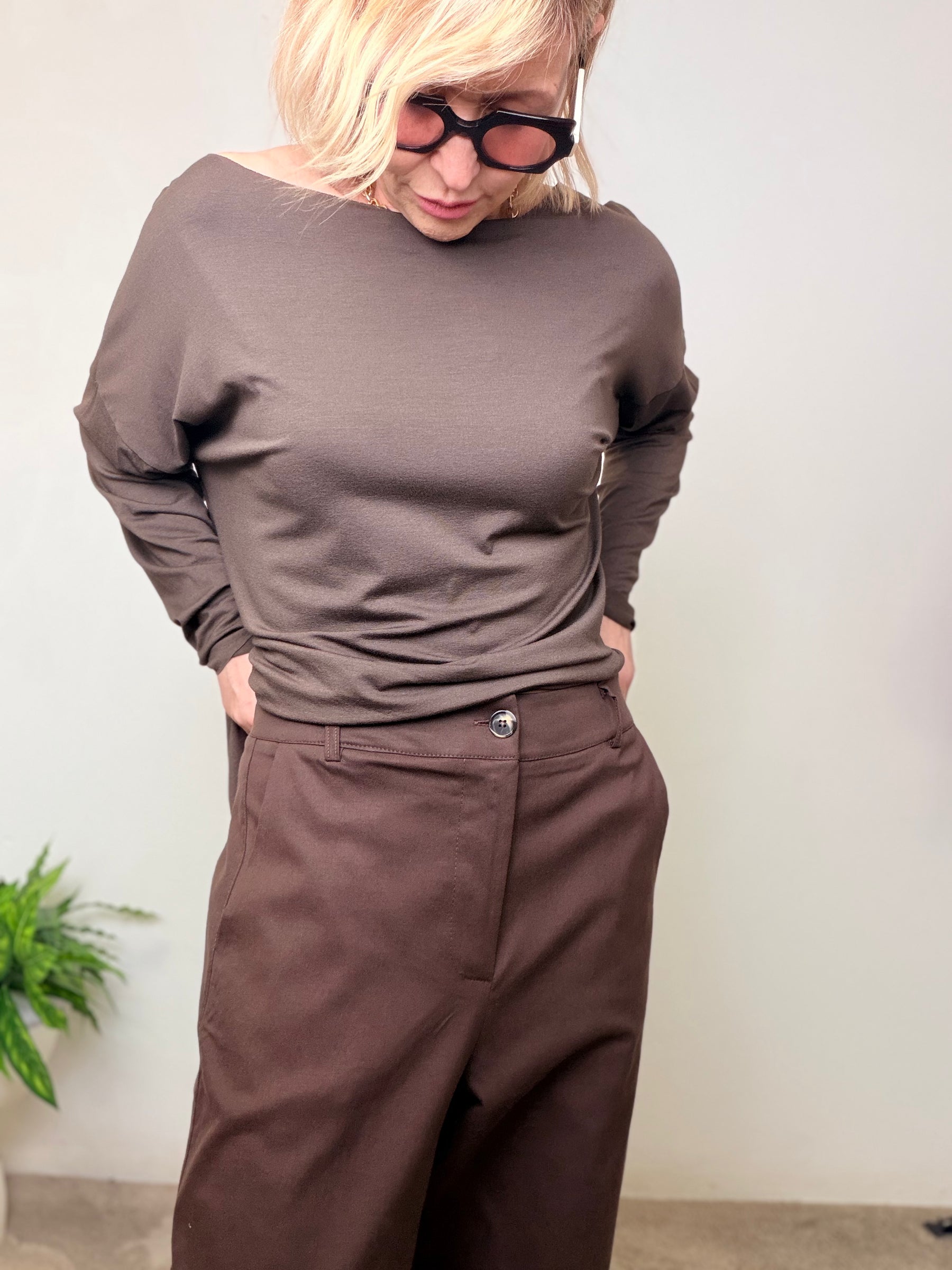 Pantalone Balloon con Cuciture Over